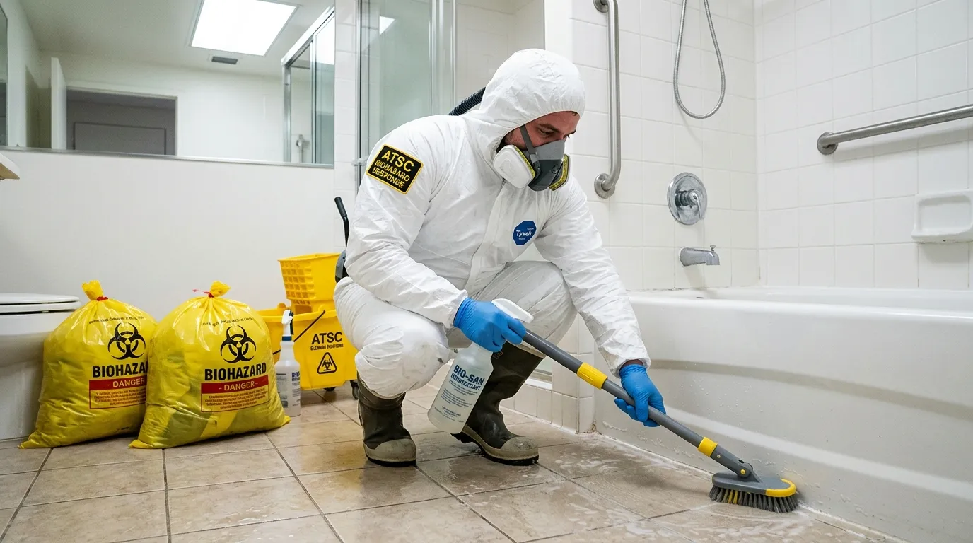 Decontamination equipment deployed for Blood Cleanup in Plainedge